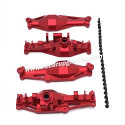 MJX Hyper Go H12Y/H12Y+ Upgrade Parts Metal front and rear axle housings red