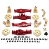 MJX Hyper Go H12Y/H12Y+ Upgrade Parts Front and rear axle housings, Brass cups, C seats, Axle covers red