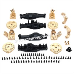 MJX Hyper Go H12Y/H12Y+ Upgrade Parts Front and rear axle housings, Brass cups, C seats, Axle covers black