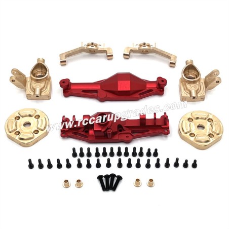 MJX Hyper Go H12Y/H12Y+ Upgrade Parts Front Axle Housing Brass Front Cup C seats Axle Cover red