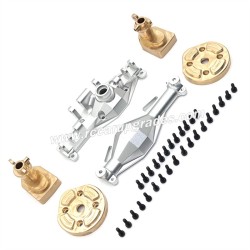 MJX Hyper Go H12Y/H12Y+ Upgrade Parts Rear axle housing, Brass rear cup, Axle cover silver