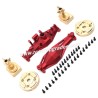 MJX Hyper Go H12Y/H12Y+ Upgrade Parts Rear axle housing, Brass rear cup, Axle cover red