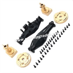 MJX Hyper Go H12Y/H12Y+ Upgrade Parts Rear axle housing, Brass rear cup, Axle cover black