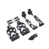SUCHIYU SCY 16101 Upgrade Parts Metal Front Steering Cup, Steering Rod, Front Swimg Arm Kit black