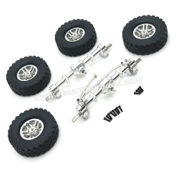 MN MODEL MN99S Upgrades Front and rear axle assemblies, Wheels silver