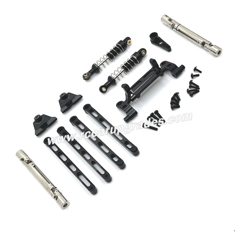 MN MODEL MN168 Upgrade Parts Metal connect Rods and Shocks kit black