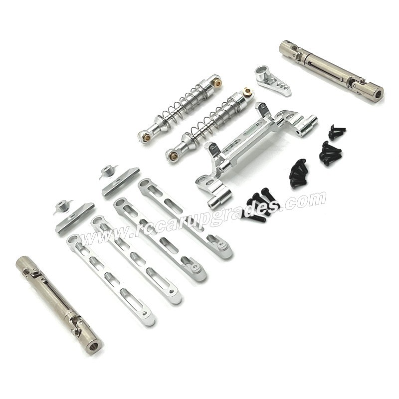 MN MODEL MN168 Upgrade Parts Metal connect Rods and Shocks kit silver