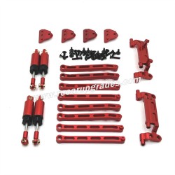 MN MODEL MN168 Upgrades Tie Rods, Tie Rod Holders and Shock Kits red
