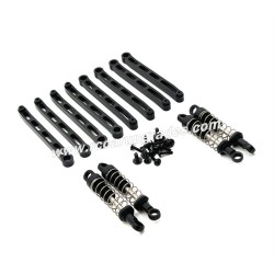 MN MODEL MN168 Upgrades External Spring Shock Absorber, Fixed Tie Rod black