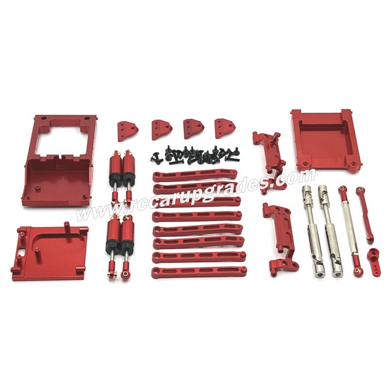 MN MODEL MN168 Upgrades Shock Tie Rod Kit Pack red