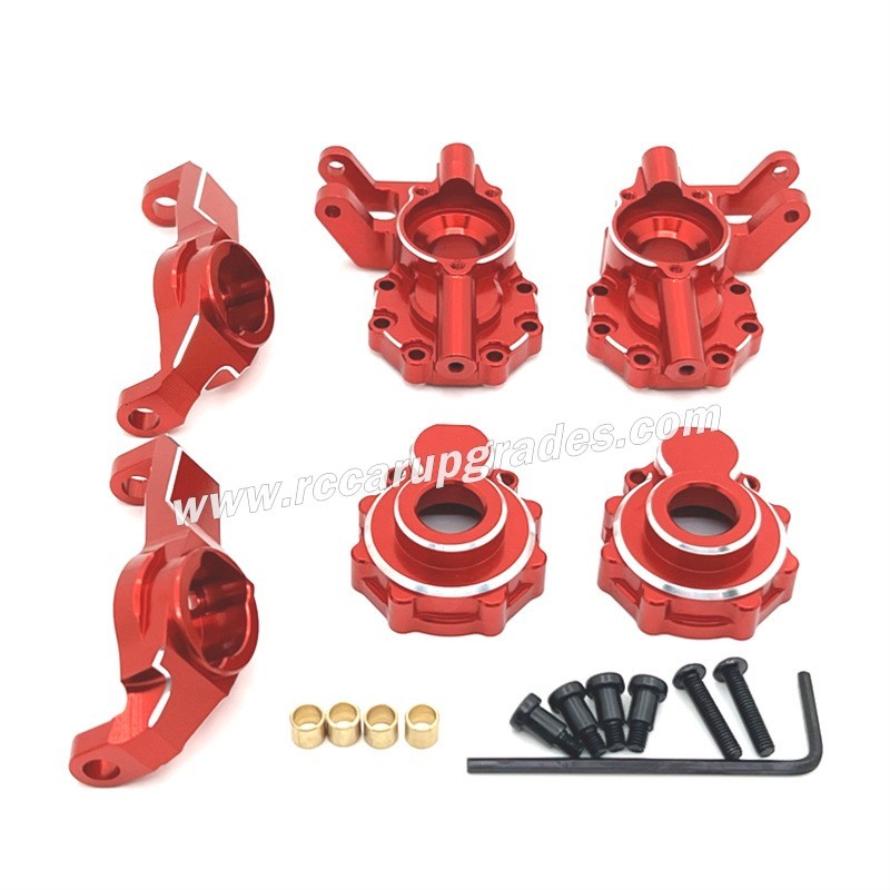 Huangbo HB R1002 Upgrade Parts Front Axle C-Seat, Steering Cup RED
