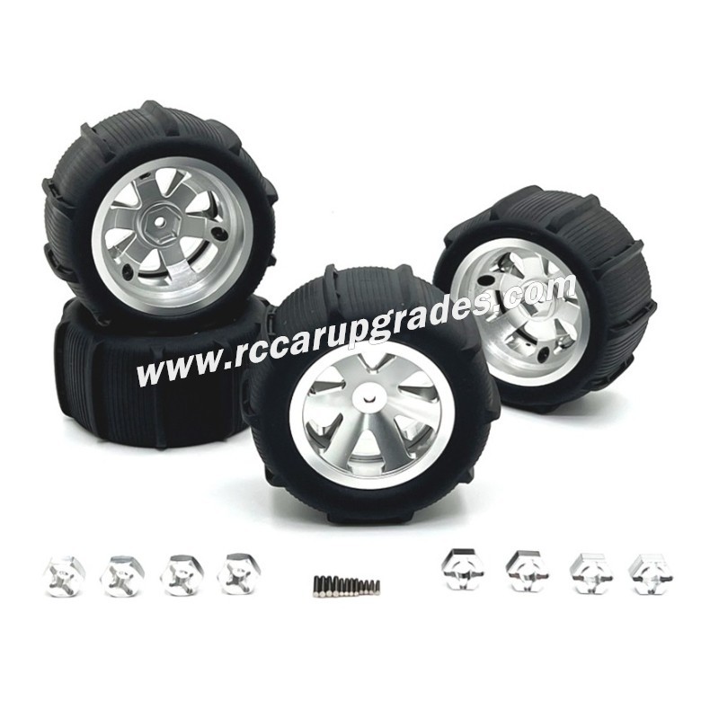 SUCHIYU SCY 16103 Upgrade Parts Metal Beach Tires silver