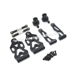 SUCHIYU SCY 16104 Upgrade Parts Metal Front Steering Cup, Steering Rod, Front Swimg Arm Kit black