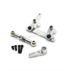 SUCHIYU SCY 16104 Upgrade Parts Metal Steering Kit, Servo Rod,Servo Arm silver