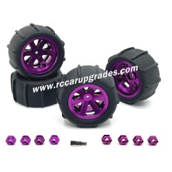 SUCHIYU SCY 16104 Upgrade Parts Metal Beach Tires purple