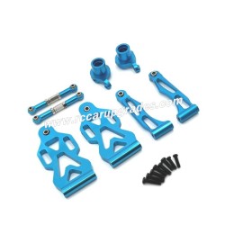 SUCHIYU SCY 16106 Upgrade Parts Metal Front Steering Cup, Steering Rod, Front Swimg Arm Kit blue