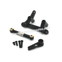 SUCHIYU SCY 16106 Upgrade Parts Metal Steering Kit, Servo Rod,Servo Arm black