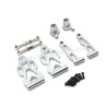 SUCHIYU SCY 16201 Upgrade Parts Metal Front Steering Cup, Steering Rod, Front Swimg Arm Kit silver