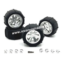 SUCHIYU SCY 16201 Upgrade Parts Metal Beach Tires silver