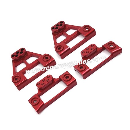 MJX Hyper Go H12Y/H12Y+ Upgrade Parts Front and Rear Shock Mounts red
