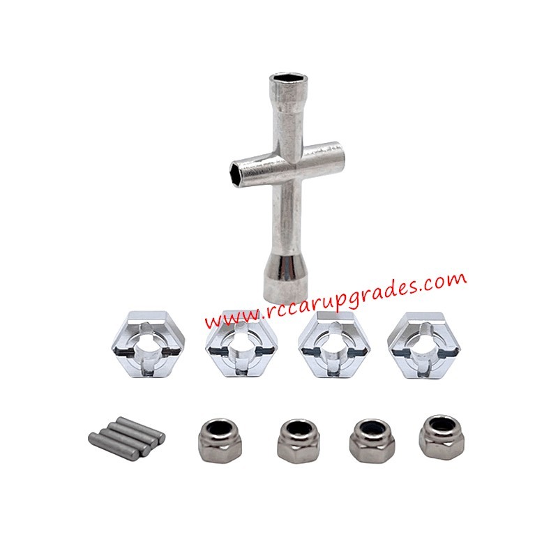 UDIRC GR M16 RC Car Upgrades 12mm Adaptor, Sleeve Silver