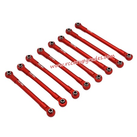 MJX Hyper Go H12Y/H12Y+ Upgrade Parts Chassis mounted tie rods red