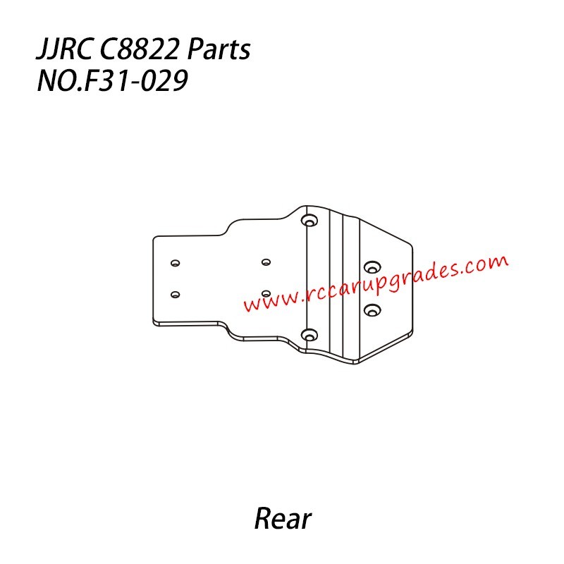 JJRC C8822 1/8 RC Truck Parts Underbody (Rear) Aluminum Sheet F31-029