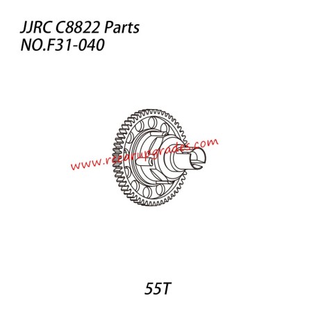 JJRC C8822 1/8 RC Truck Parts 55T Chrome Steel Center Differential F31-040
