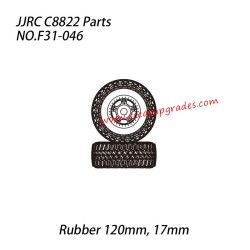 JJRC C8822 1/8 RC Truck Parts F31 Rubber Tire (Rubber 120mm, 17mm) F31-046