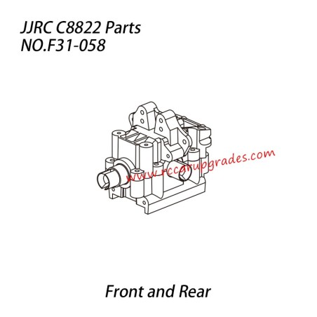 JJRC C8822 Short - Course RC Truck Parts Front Or Rear Differential Gearbox Assembly F31-058