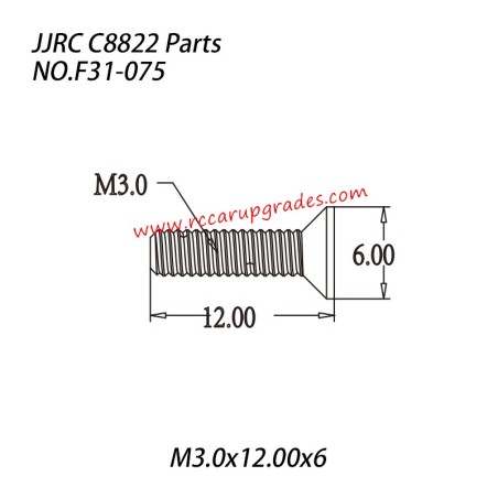 JJRC C8822 4WD RC Truck Parts Hexagon Socket Head Cap Screw (M3.0x12.00x6) F31-075