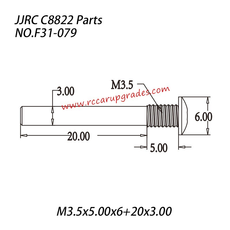 JJRC C8822 Parts Hexagon Socket Head Cap Screw (M3.5x5.00x6+20x3.00) F31-079