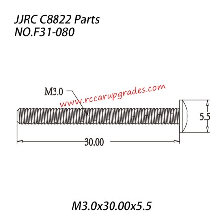 JJRC C8822 Parts Hexagon Socket Head Cap Screw (M3.0x30.00x5.5) F31-080