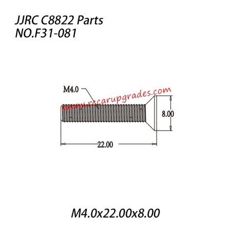JJRC C8822 Parts Hexagon Socket Head Cap Screw (M4.0x22.00x8.00) F31-081
