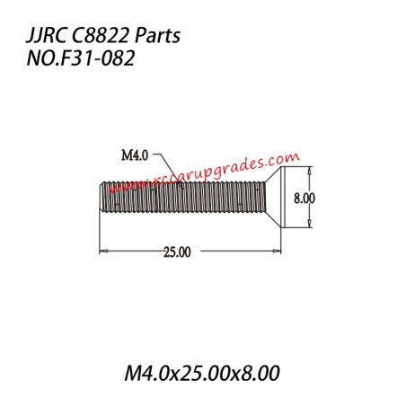 JJRC C8822 Parts Hexagon Socket Head Cap Screw (M4.0x25.00x8.00) F31-082