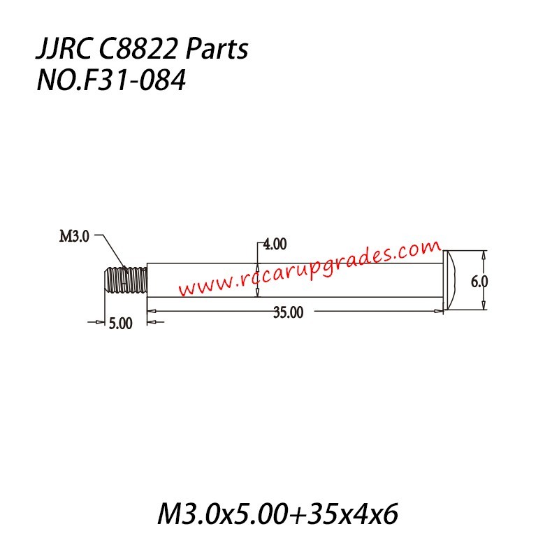 JJRC C8822 Parts Hexagon Socket Head Cap Screw (M3.0x5.00+35x4x6) F31-084
