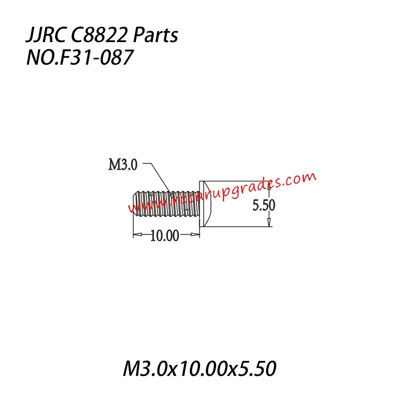 JJRC C8822 Parts Hexagon Socket Head Cap Screws (M3.0x10.00x5.50) F31-087