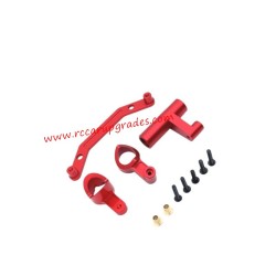 MJX Hyper Go 7303 RC Car Upgrade Parts Front Steering Assembly red