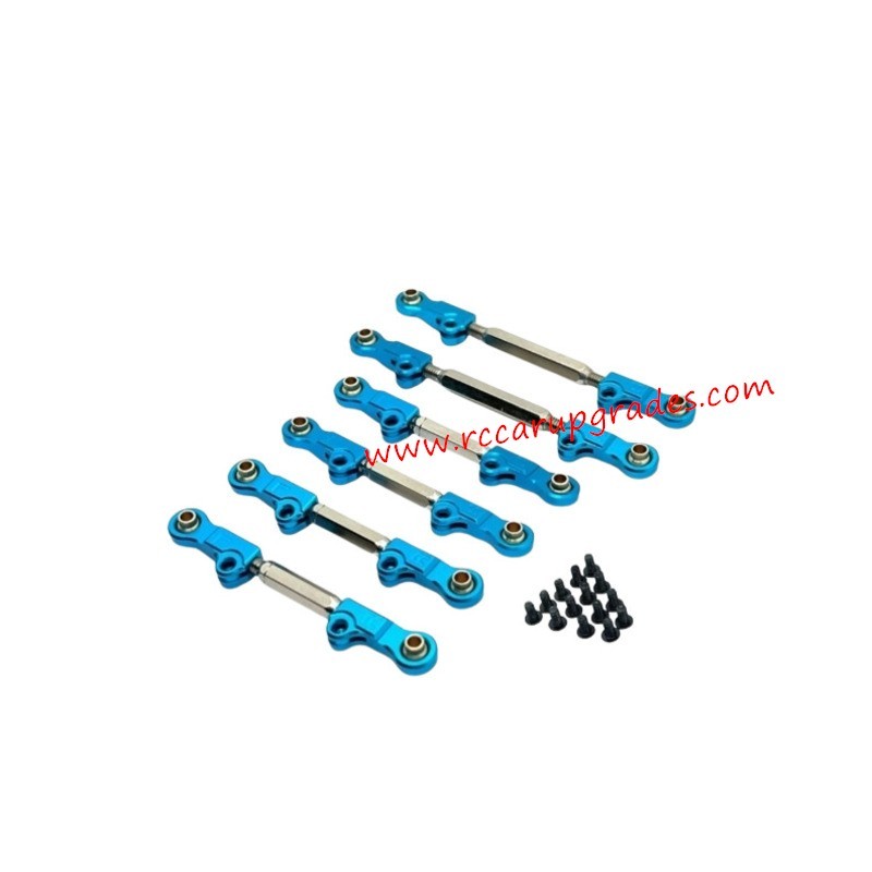 MJX Hyper Go 7303 RC Car Upgrade Parts Metal Adjustable Tie Rods blue