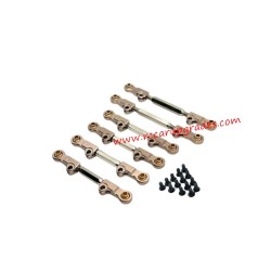 MJX Hyper Go 7303 RC Car Upgrade Parts Metal Adjustable Tie Rods gold