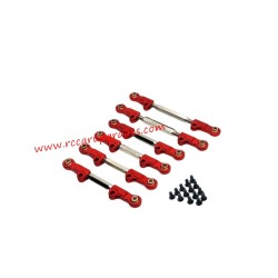MJX Hyper Go 7303 RC Car Upgrade Parts Metal Adjustable Tie Rods red