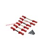 MJX Hyper Go 7303 RC Car Upgrade Parts Metal Adjustable Tie Rods red