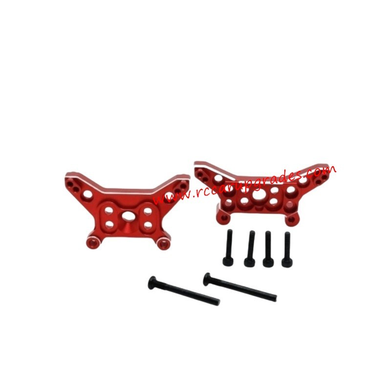 MJX Hyper Go 14211 Upgrades FR shock absorber brackets, Butterfly brackets red