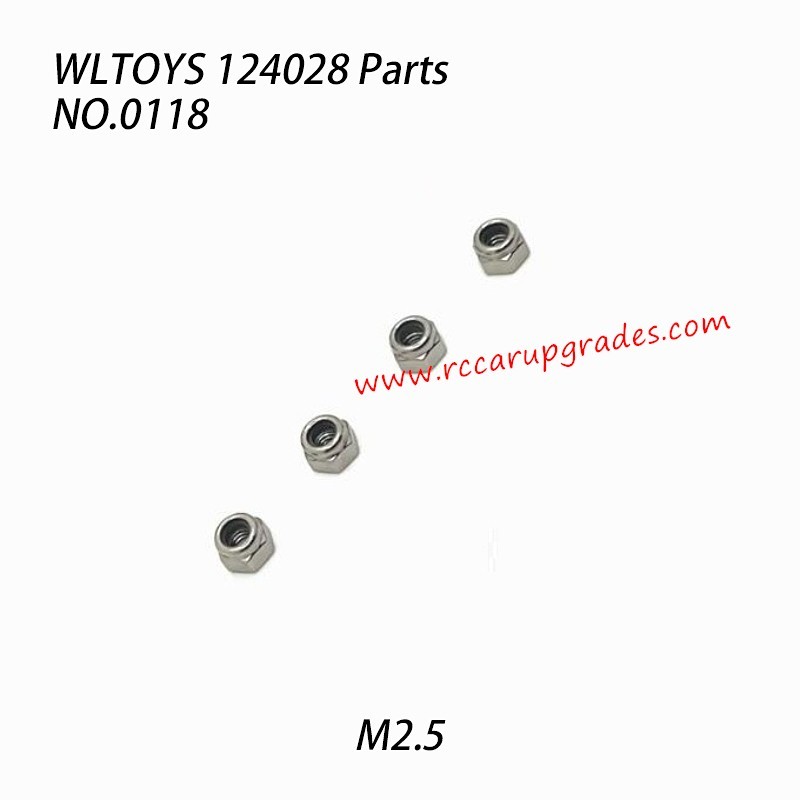 WLTOYS 124028 RC Car Parts M2.5 Nut 0118