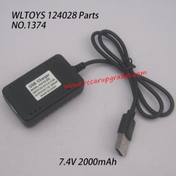 WLTOYS 124028 RC Truck Parts 7.4v 2000mah Usb Charger 1374 bottom