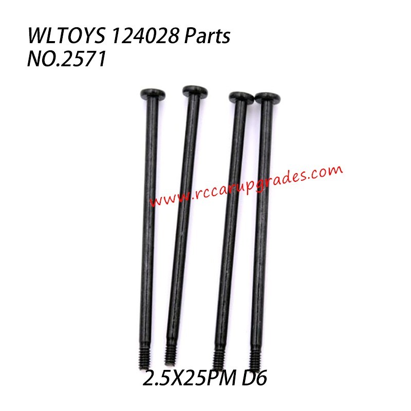 WLTOYS 124028 RC Truck Parts Long Screw 2.5x25pm D6 2571