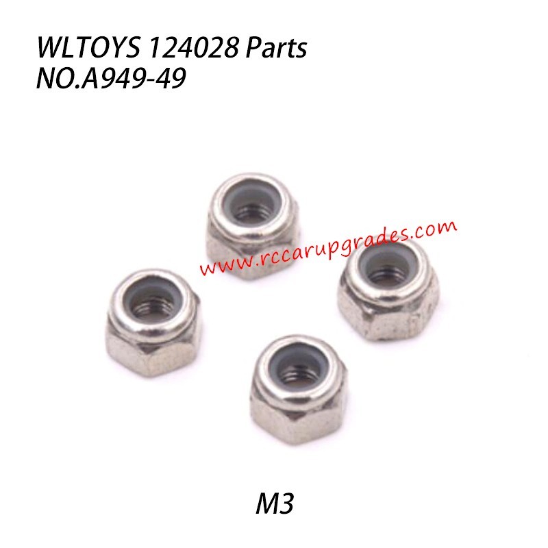 WLTOYS 124028 RC Truck Parts M3 Lock Nuts A949-49