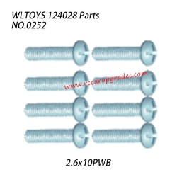 WLTOYS 124028 RC Vehicle Parts Screws 2.6x10PWB 0252