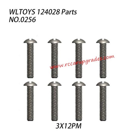 WLTOYS 124028 RC Vehicle Parts Screw 3X12PM 0256