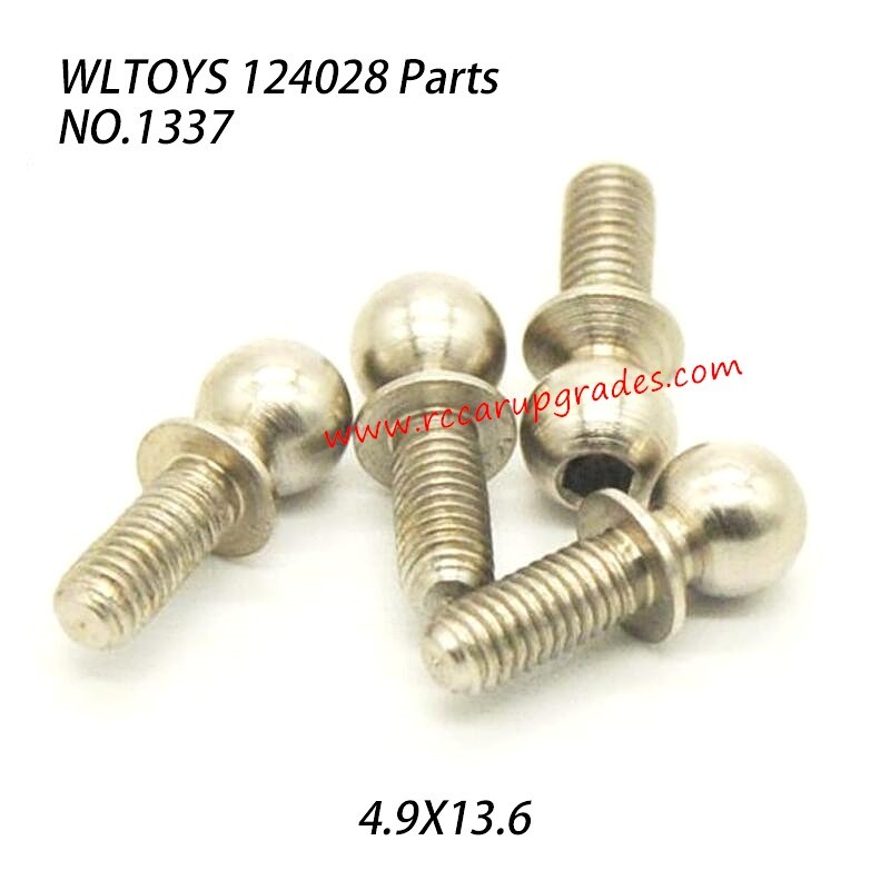 WLTOYS 124028 RC Vehicle Parts Ball head screw 4.9X13.6 1337